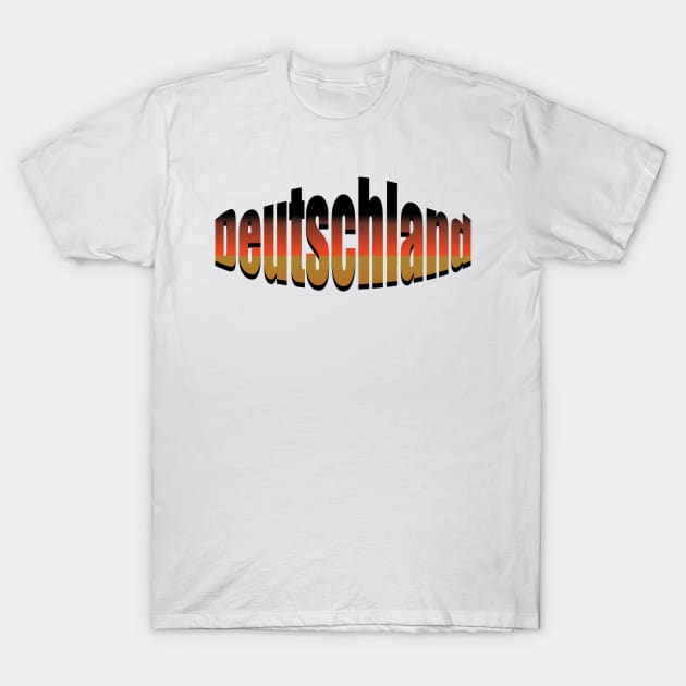 Deutschland- Germany Print T-Shirt by PandLCreations